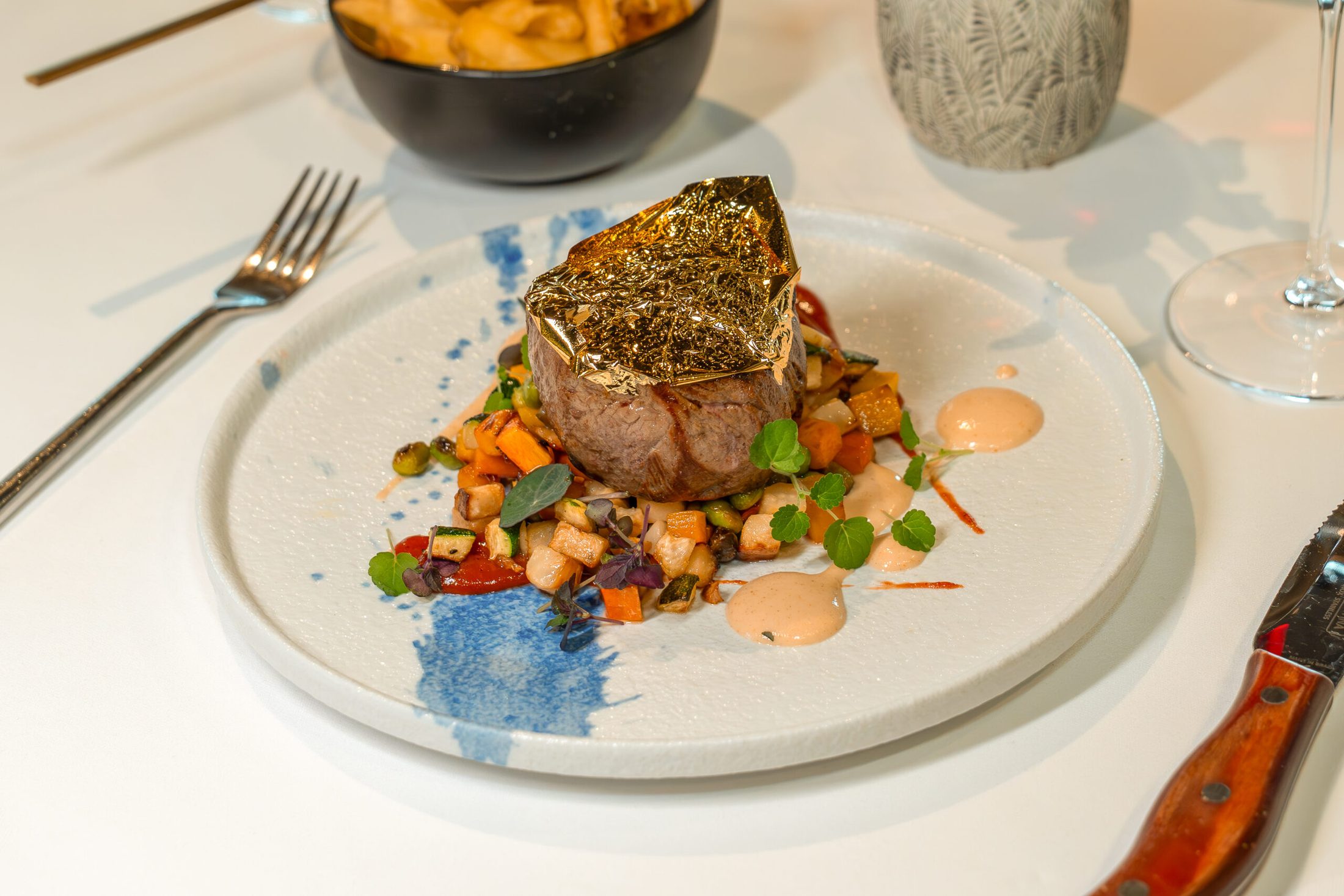 Filet mit Blattgold